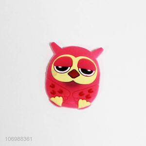 Low price cartoon owl silicone fridge magnet fridge sticker