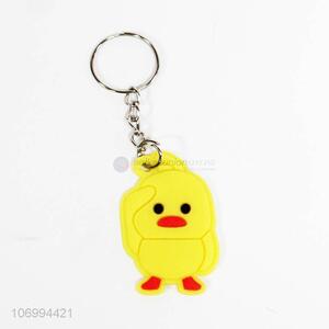 Promotional gifts duck shape soft silicone key chain