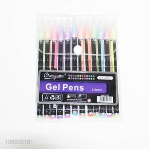 Wholesale promotional gift 12 colors plastic gel pens for children