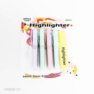 Customised 5PCS Highlighter Non Toxic Highlighter Pen Set