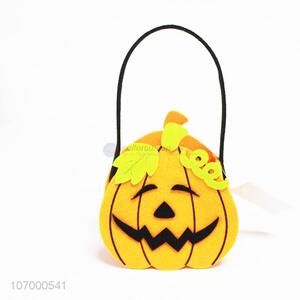 Custom Halloween Decoration Non-Woven Pumpkin Handbag