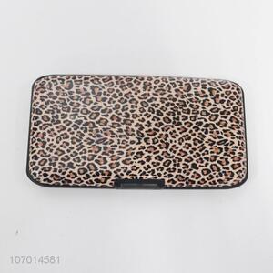 Wholesale fashion leopard printed pvc card bag card holder