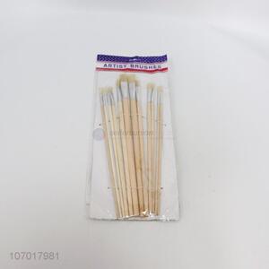 Top Quality 12PC Durable Flat Artistic Paint Brushes Set