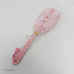 Wholesale exfoliating shower ball bath brush with long handle