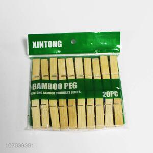 Wholesale widely used household natural bamboo peg durable clothes pegs
