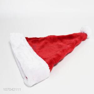 Best selling red soft polyester Christmas hat party supplies