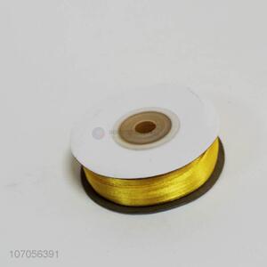 Wholesale gold double faced polyester satin ribbon for decoration