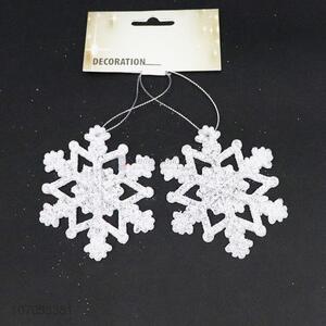 Cheap indoor christmas tree decorations plastic snowflake pendant