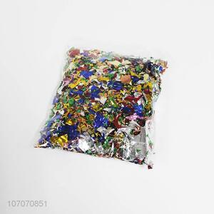 Low price party decoration throwing plastic confetti 50g