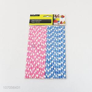 Wholesale 20pc party biodegradable cocktail drinking paper straws