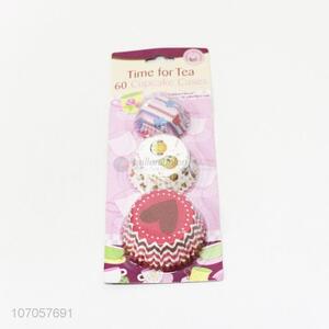 Color Printing 60 Pieces Cake Cup Fashion Cupcake Cases