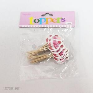 Good Quality 24 Pieces Wooden Stick Cake Topper