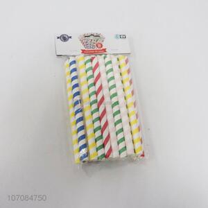 Wholesale 25 Pieces Pointed Colorful Paper Straw