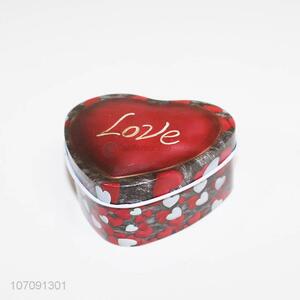 Custom Heart Shape Iron Box Household Storage Box