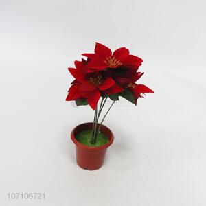High Quality Christmas Decoration Artificial Flower Bonsai