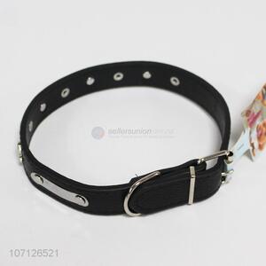 Hot selling pet supplies fashion pu leather dog collar with buckle