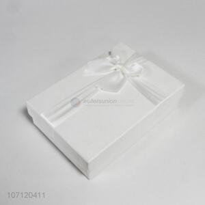 Suitable Price White Paper Gift Box With Bowknot Decortation