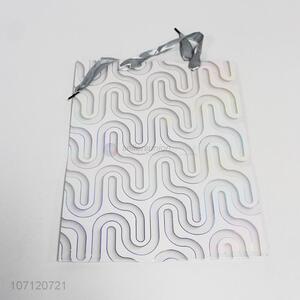 Wholesale creative geometric pattern paper gift bag with handles