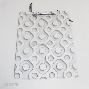Creative geometric pattern paper gift bag with handles