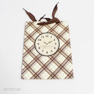 High Quality Clock Pattern Design Gift Packing Paper Bag