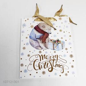Cheap Price Merry Christmas Cute Bear Pattern Paper Gift Bag