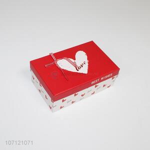 Premium quality heart deisgn best wished paper gift box