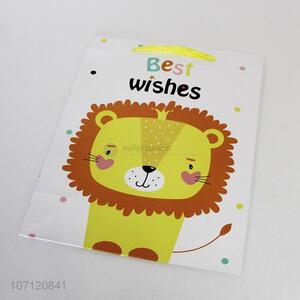 Factory wholesale custom animal lion printed paper gift bags