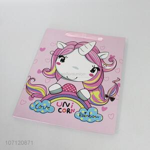 New product cartoon unicorn pattern paper gift bag