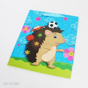 Wholesale party favor colorful Hedgehog pattern paper gift bag