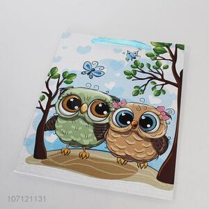 Premium quality two cute owl pattern paper gift bag