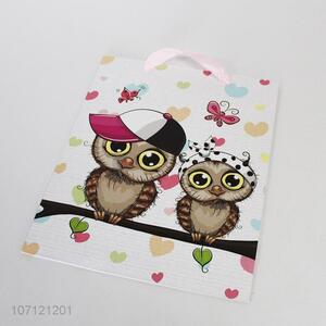 Wholesale price fancy owl cartoon paper gift bag