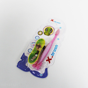 Cheap 2PC Cartoon Style Child Toothbrush Plastic Toothbrush
