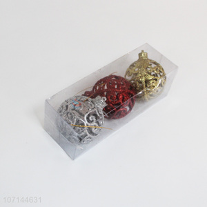 New products holiday decoration hollow glitter Christmas ball set