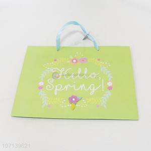 Wholesale Foldable Eco-friendly Colorful Flower Paper Gift Bags