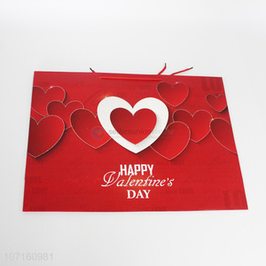 New Arrival Happy Valentine's Day Red Paper Gift Bag