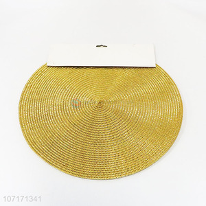 High quality round woven placemat waterpoof PET table mat heat pad