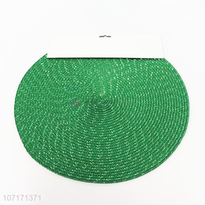 Promotional round woven pp placemat waterpoof table mat washable heat pad