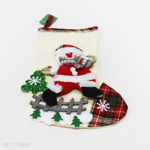 Factory supply decorative cartoon snowman design Christmas stocking candy bag