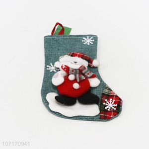 Good quality cartoon bear design Christmas stocking hanging ornaments