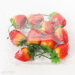 Premium quality high simulate artificial fruit strawberry for home decor