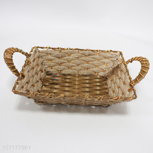 Fashion Design Plastic Weaved Basket Storage Basket