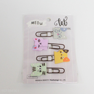 Low price lovely cartoon deign soft pvc bookmarks students stationery