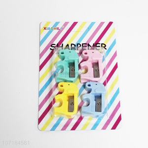 Good quality children school supplies colorful animal shape pencil sharpeners