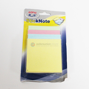 Best selling 4*50pcs square paper sticky notes office stationery note pads