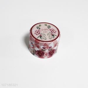 Hot selling exquisite flower printed tin cans food storage cans