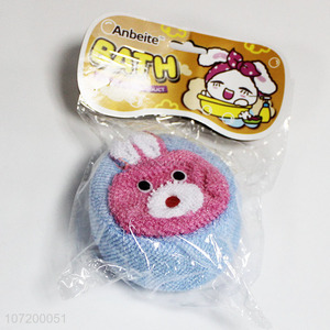 High quality cartoon animal sponge bath ball shower ball for kids