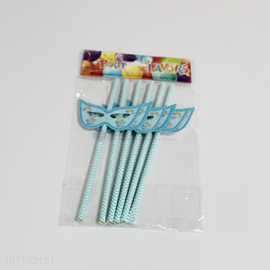 Wholesale 6PCS Disposable Paper Pipettes Drinking Straws Party Supplies