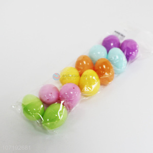 Customizable easter ornaments 12pcs colorful plastic easter eggs