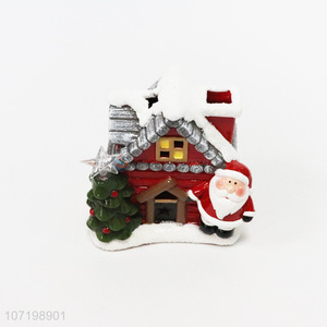 Exquisite design Christmas ornaments ceramic Christmas house statuette ceramic figurines