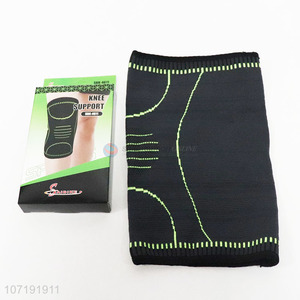 Custom logo sports basketball shin guard polyester knitted knee support